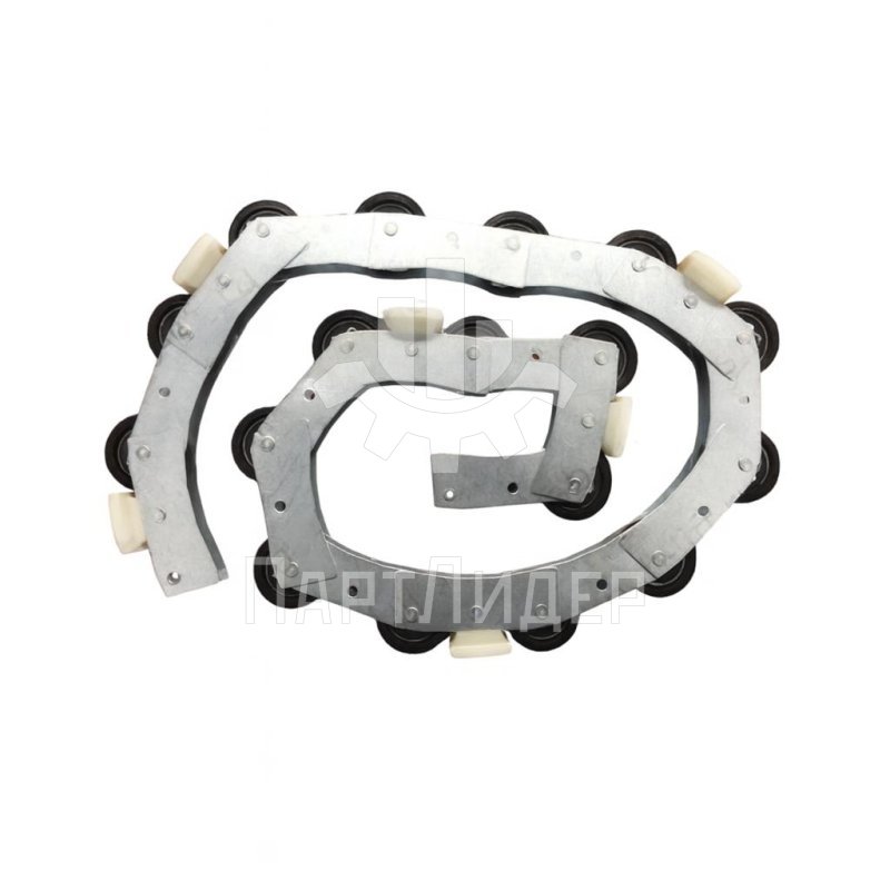 Обводная цепь поручня эскалатора однорядная 17 роликов шаг 75мм L=1374мм BLT Schindler SEC XiZi Otis