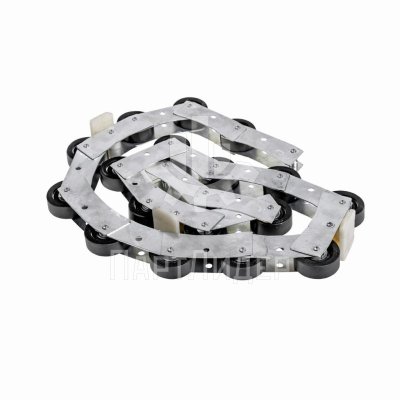 Цепь огибающая поручня эскалатора однорядная 18 роликов шаг 75мм L=1445мм