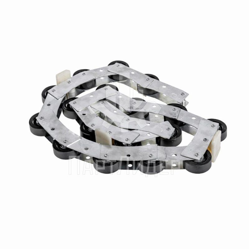 Цепь огибающая поручня эскалатора однорядная 18 роликов шаг 75мм L=1445мм