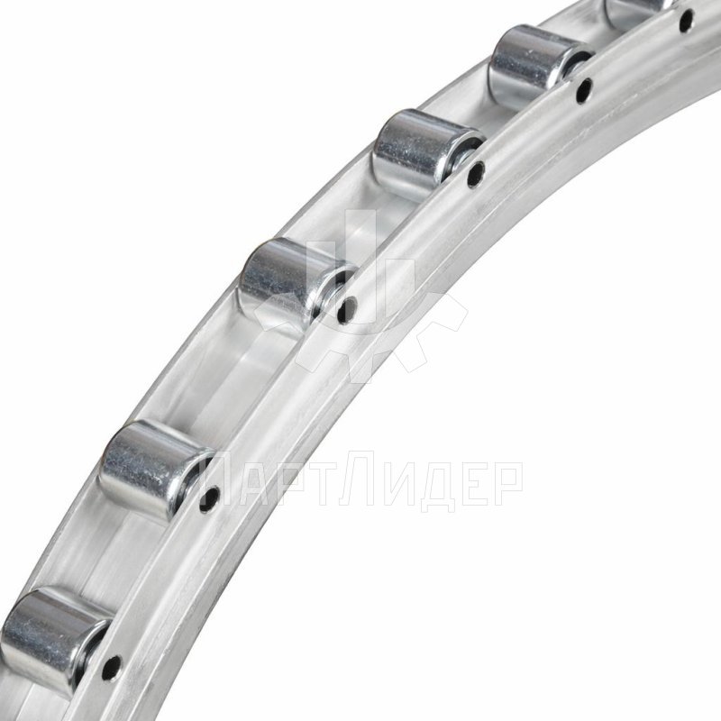 Основа алюминиевая огибающего участка с 17 роликами для балюстрады Н=1000мм Otis