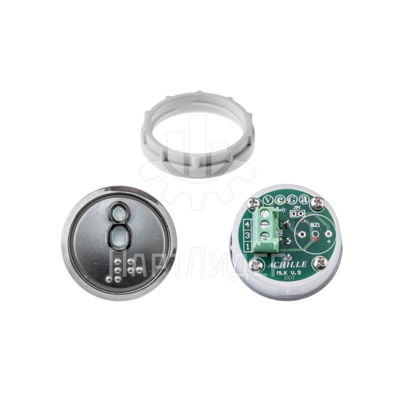 Модуль кнопочный УКЛ с кодом брайля красная подсветка "8" MLK Achille Vega