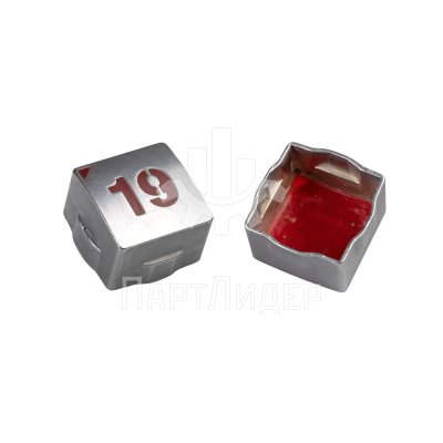 Толкатель (накладка) модуля кнопочного "19" квадратный красный LG Sigma