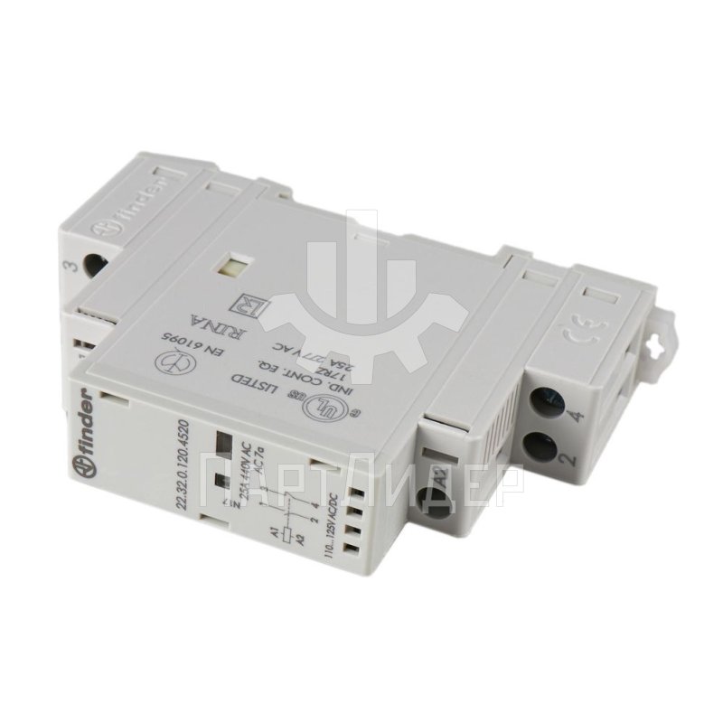 Реле модульное Finder 22.32.0120.4520 120VAC/VDC 25A