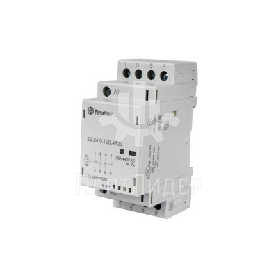 Контактор модульный 120VAC/VDC 25A Finder 22.34.0.120.4620
