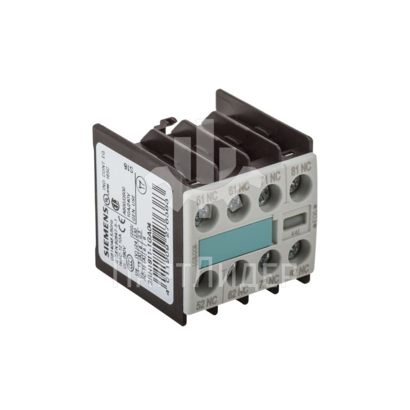 Блок дополнительных контактов 4НЗ 3RH1911-1GA04 Siemens