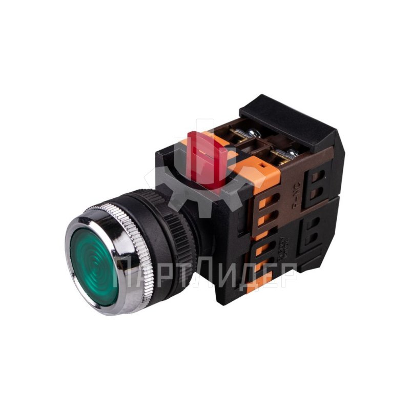Кнопка зеленая неоновая 1з+1р ABLFS-22 BBT30-ABLFS-K06 ИЭК