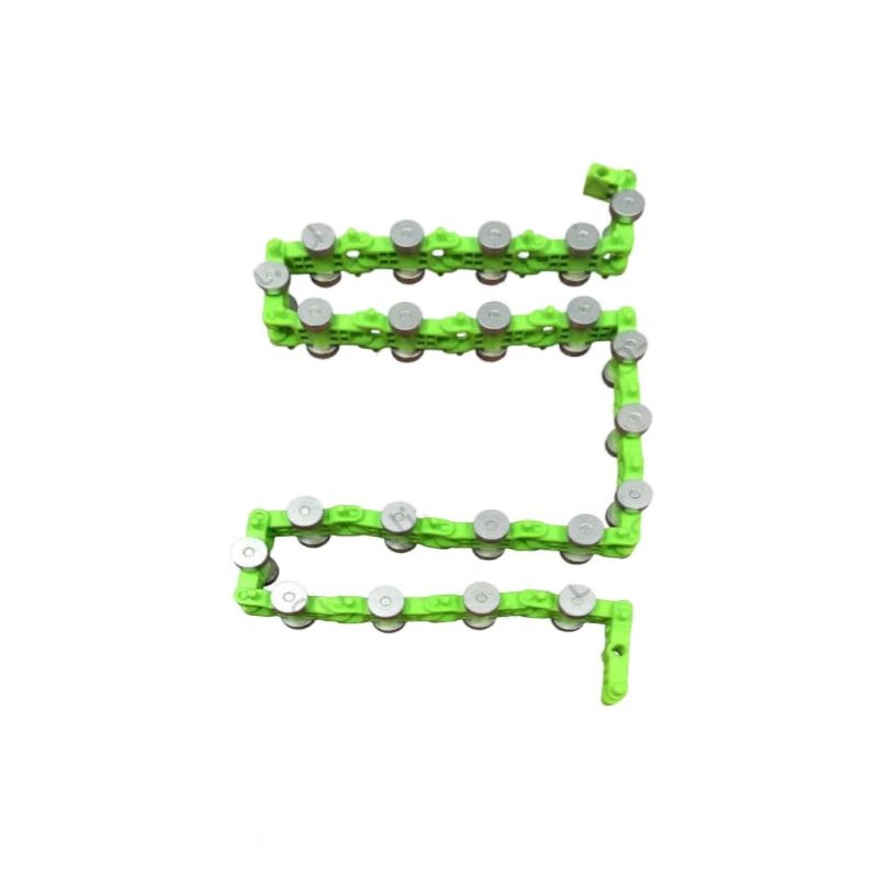 Обводная цепь торца балюстрады 22 пары роликов (зелёное звено) SJEC необслуживаемая