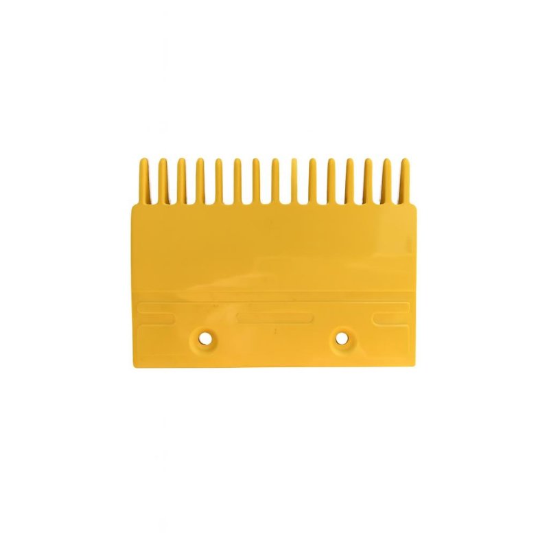 Гребенка эскалатора центральная пластик желтая 126x97мм 14 зубьев YS120B976 Mitsubishi