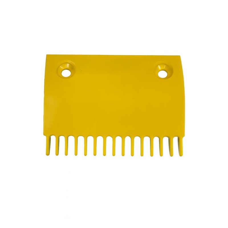 Гребенка эскалатора средняя желтая пластиковая 15 зубьев 125х95 мм DSA2000169-M