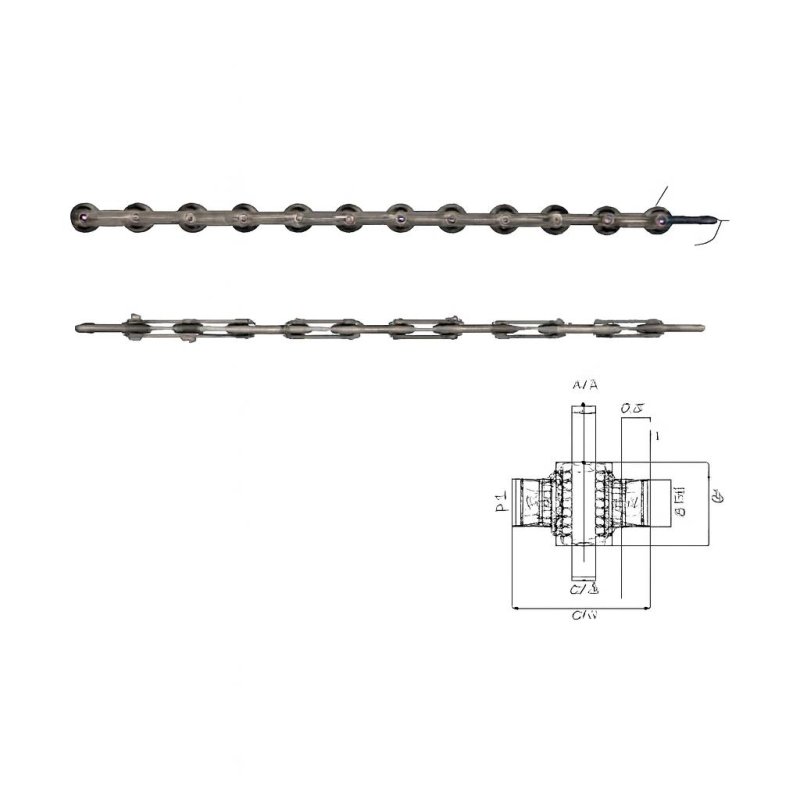 Цепь ступеней эскалатора Kone Schindler