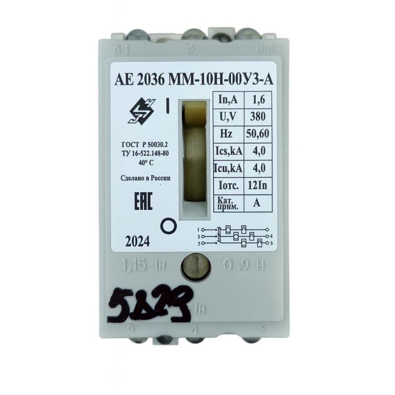 Автоматический выключатель АЕ 2036ММ-10Н-00 1.6А