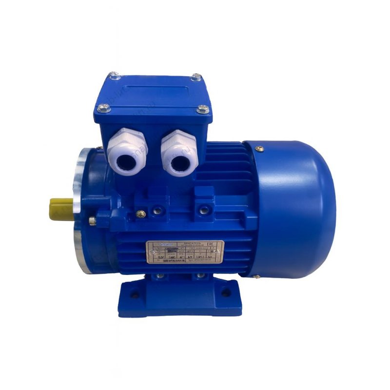 Электродвигатель АИР-63В4У1 0.37кВт 1500об/мин 220В IMB34 (малый фланец F100мм+лапы)