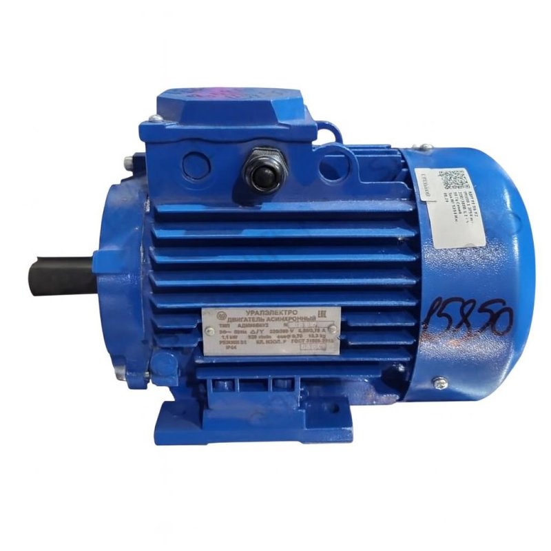 Электродвигатель АДМ80В6У2 1.1кВт 920обмин 220 380В (лапы)