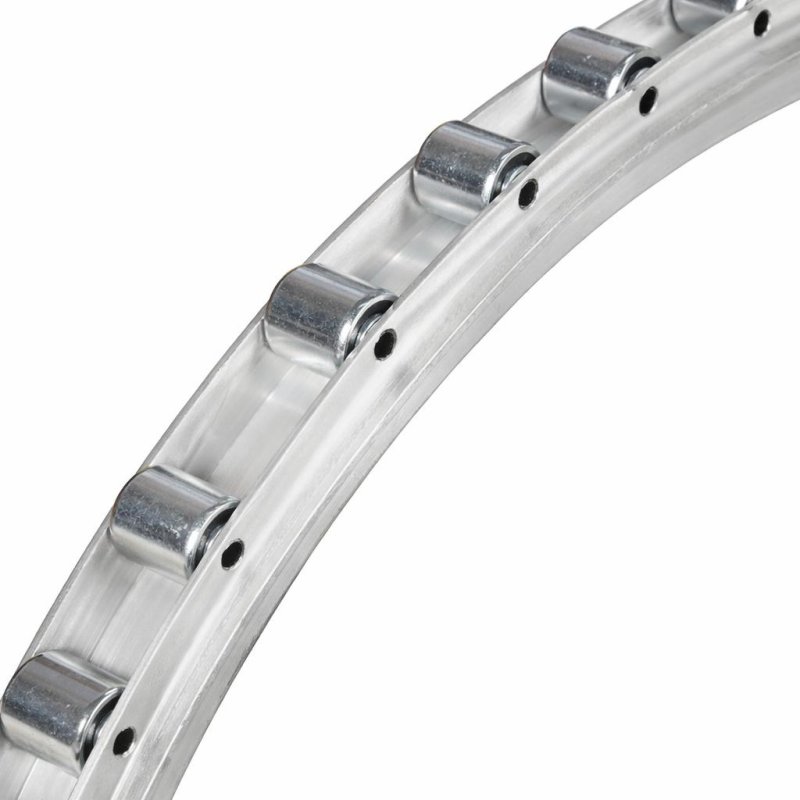 Основа алюминиевая огибающего участка с 17 роликами для балюстрады Н=1000мм Otis